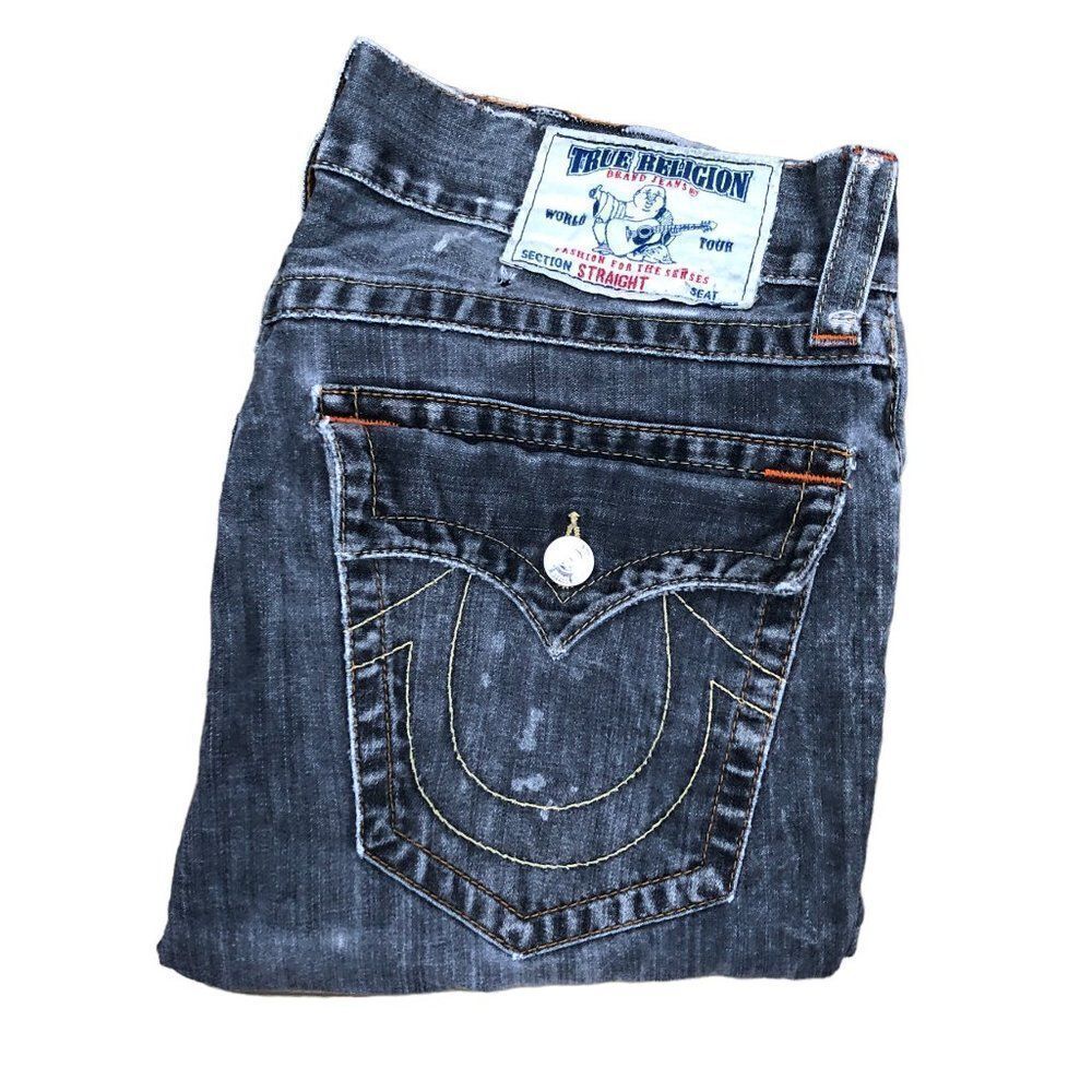 Vintage True Religion Jeans Size 33 STRAIGHT Gray